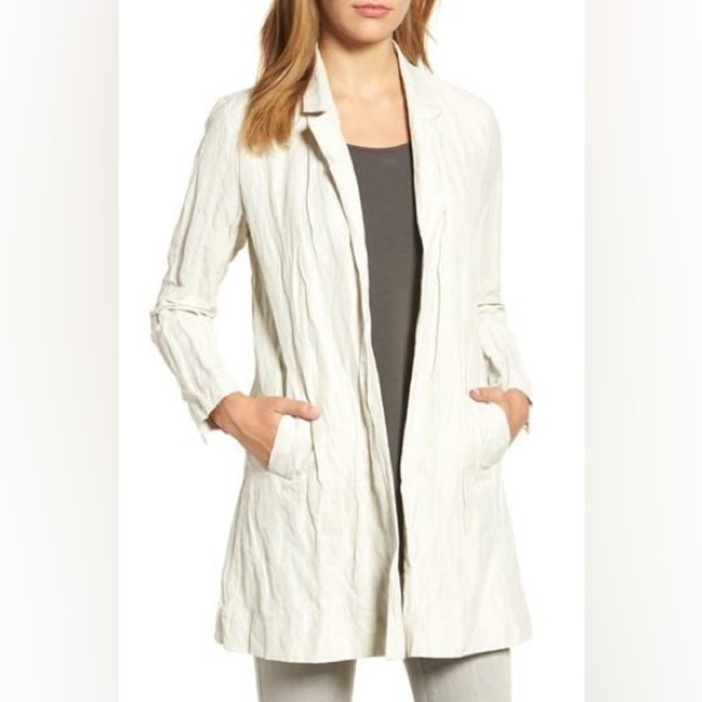 Eileen Fisher Notch Collar Long Jacket